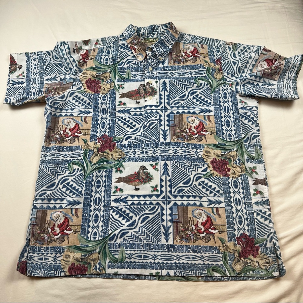 Reyn Spooner Mele Kalikimaka Hawaiian Pullover Shirt Men’s XXL Limited Edition